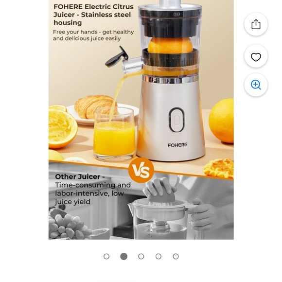 FOHERE Electric Citrus Juicer - Stainless Steel - Picture 1 of 17